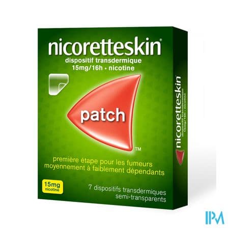 NICORETTESKIN 15MG/16H D/TRANSD 7 — Pharmacie du Marché - Fontenay-aux-Roses