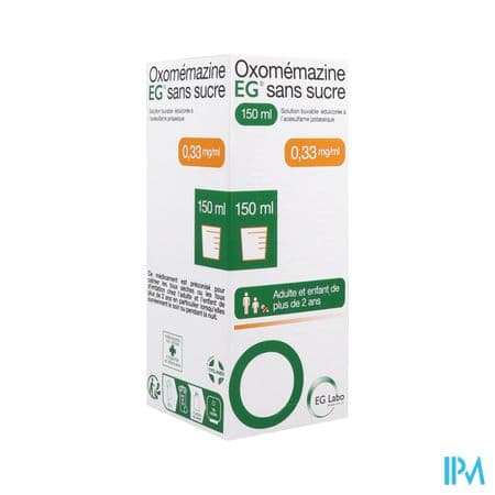 OXOMEMAZINE 0,33MG/ML EG S/S 150ML — Pharmacie Palm Beach