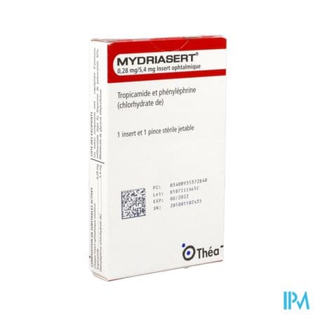 Mydriasert Insert Ophtalmique 1 — Pharmacie Européenne 24/24 de la place de clichy