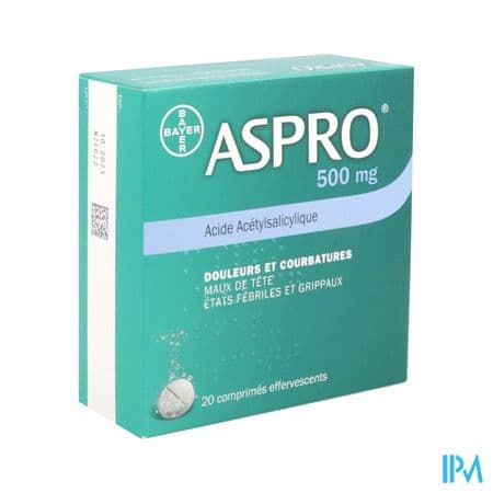 Aspro 500 Effervescent Comprime Effervescent 20