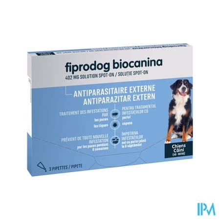 FIPRODOG402MG SPOTON TG/CHIEN PIP3 — Pharmacie Fontaine Tours