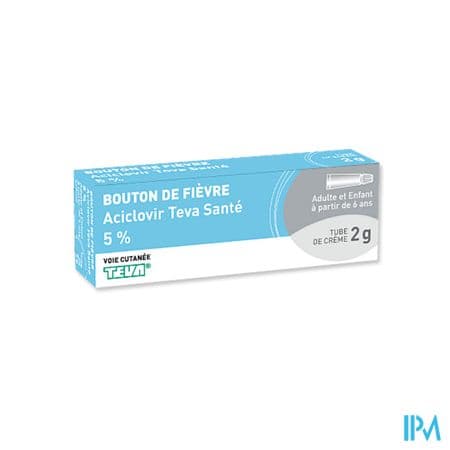 Aciclovir Teva Sante 5% Creme 2g — Pharmacie Oceane