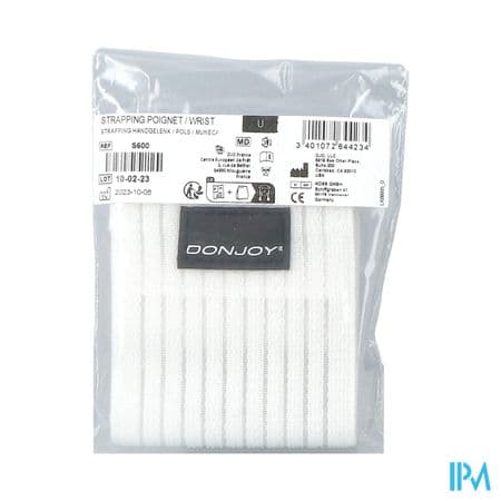 BDE DONJOY STRAPPING POIGN BLC TU — Pharmacie Capucins Pharma