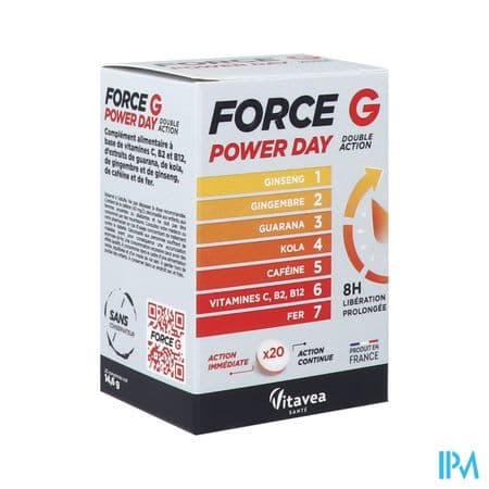 Vitavea Force g Power Day Comprime 20