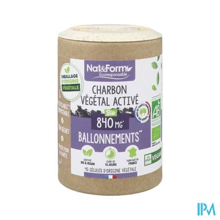 Nat Et Form Ecoresponsable Charbon Vegetal Bio Gelule Vegetale 90