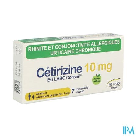 CETIRIZINE 10MG EG CPR 7