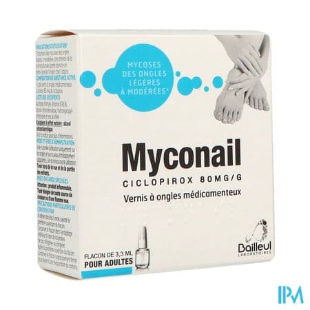 MYCONAIL 80MG/G VERNIS MED FL3,3ML — Pharmacie Parc Lann