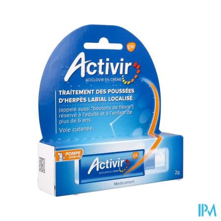 ACTIVIR 5% CR POMPE DOSE 2G — Grande Pharmacie de la Rode