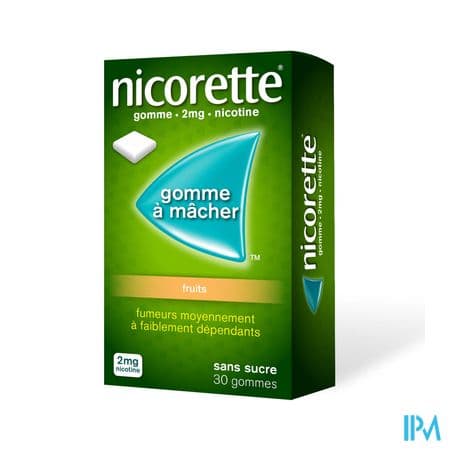 Nicorette Fruits 2mg Sans Sucre Gommes A Macher 30