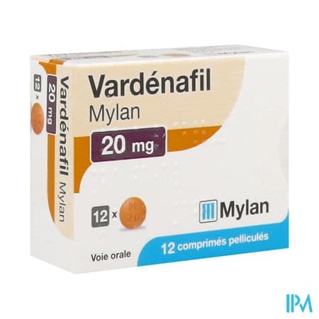 Vardenafil Mylan 20mg Comprime 12 — Pharmacie du Grand Vitrolles