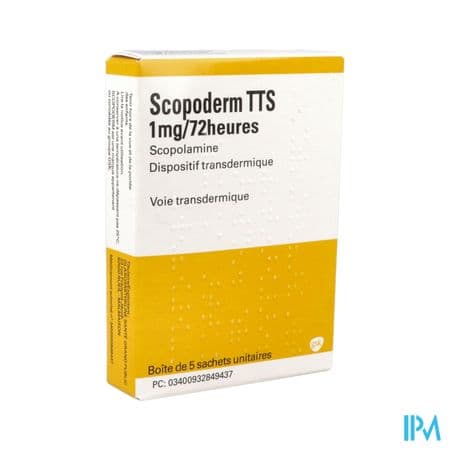 Scopoderm Tts 1mg/72h Dispositif Transdermique Sachet 5 — Pharmacie Dionysienne