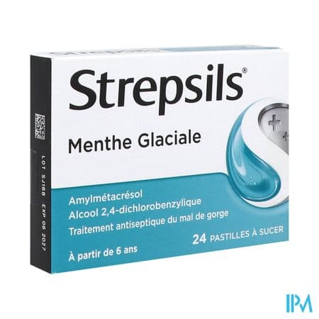 STREPSILS MENTHE GLACIALE PAST 24