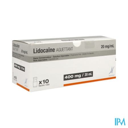 Lidocaine Aguettant 20mg/ml Solution Injectable Amp 20ml 10 — Pharmacie Pharmagreen Boucicaut