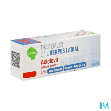 ACICLOVIR 5% CRIST CONS CR TUB 2G — Pharmacie foch - Cenon
