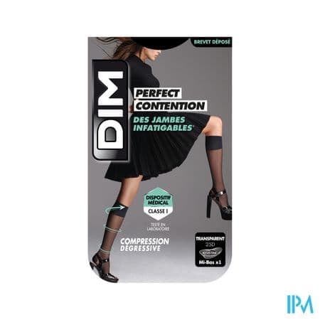 DIM M/BAS PERFECT TRANSP NOIR36/38