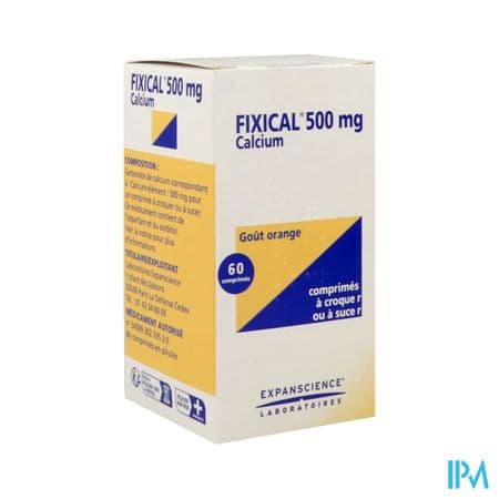 FIXICAL 500MG CPR SUCER 60 — Pharmacie Pharmavance Saint-Jean