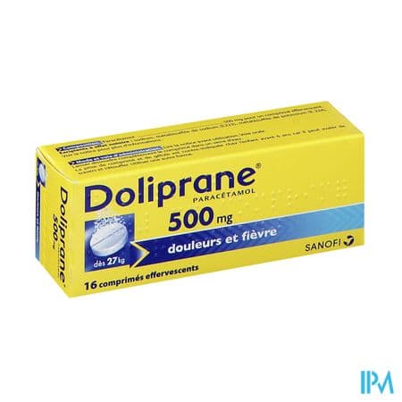 DOLIPRANE 500MG CPR EFF 16 — Pharmacie Bellevue Aix-en-Provence