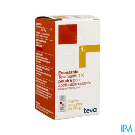 ECONAZOLE 1% TEVA PDR FL 30G — Pharmacie Principal Port-de-Bouc