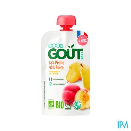 GOODGOUT POIRE PECHE GOURDE 120G — Pharmacie de la Gare