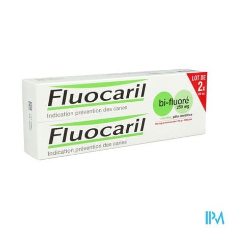 Fluocaril Bi Fluore 250mg Pate Dentifrice Menthe 125ml X2