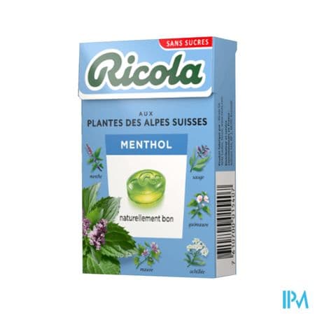 Ricola Sans Sucre Bonbon Menthol 50g