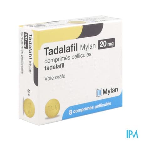 Tadalafil Mylan 20mg Comprime 8 — Pharmacie Royale - Saint-Cloud