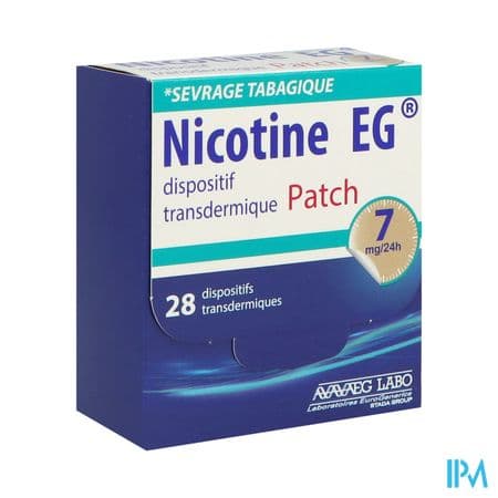 NICOTINE 7MG/24H EG D/TRANSD 28 — Pharmacie Dehaene