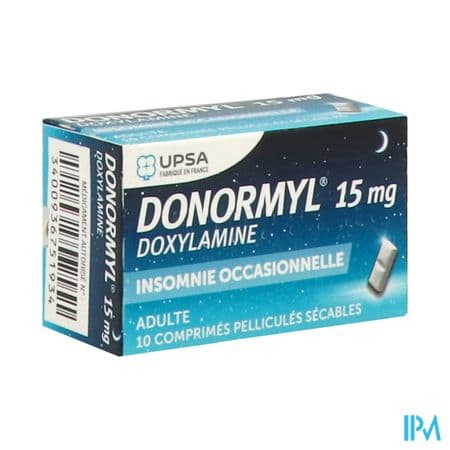 Donormyl 15mg Comprime Secable 10