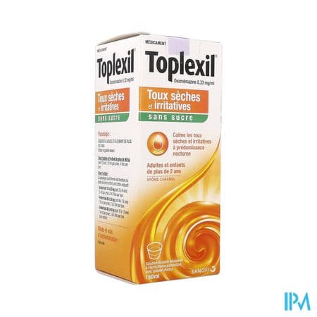 Toplexil 0mg33/ml Sans Sucre Solution Buvable 150ml — Pharmamavance Menilmontant