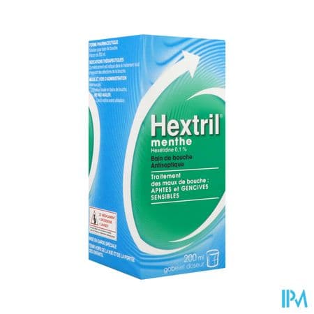 Hextril Menthe 0.1% Solution Pour Bain De Bouche 200ml