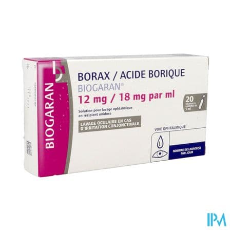 BORAX/AC.BORIQUE BGR SOL OPH 5ML20 — Pharmacie Neyret