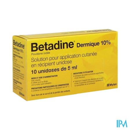 Betadine Dermique 10% Solution Pour Application Cutanee 5ml 10