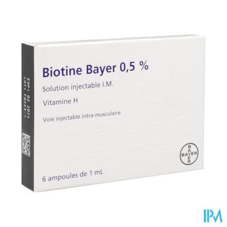 Biotine Bayer 0.5% Solution Injectable Im Amp 1ml 6