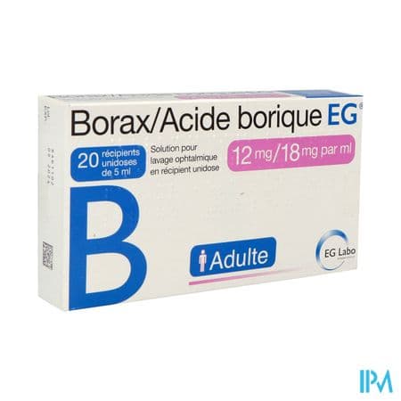 BORAX/AC.BORIQUE EG OPH 5ML 20 — Pharmacie Malartic