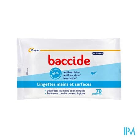 Cooper Baccide Lingette Mains Surfaces Sachet 70