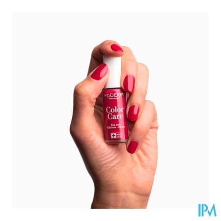 Poderm Color Care Vernis A Ongles N797 Rouge Rose 8ml