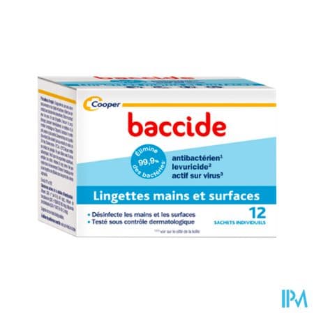 Cooper Baccide Lingette Mains Surfaces Individuelle 12