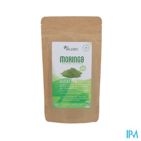 Valebio Super Aliments En Poudre Moringa Bio 100g
