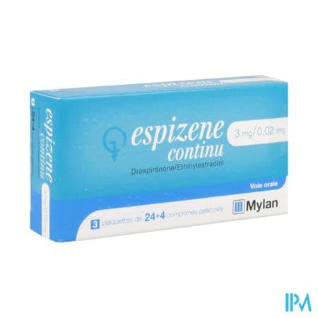 Espizene Continu 0mg02/3mg Comprime 28 X3 — Pharmacie Lafayette des Clairions
