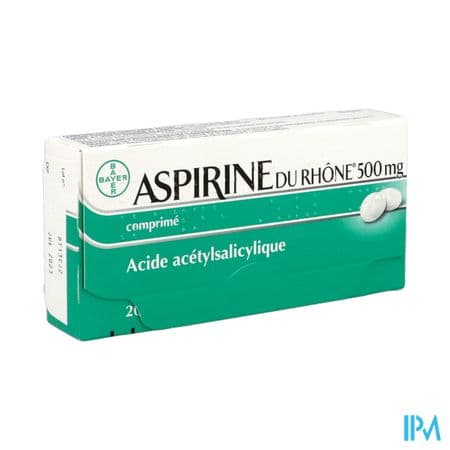 Aspirine Du Rhone 500mg Comprime 20 — Pharmavance Colombes