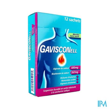 Gavisconell Menthe Sans Sucre Susp Buvable Sachet 12 — Pharmacie du Médoc