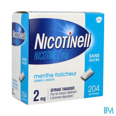 NICOTINELL 2MG GOMME MENTHE S/S204 — Grande Pharmacie du Centre