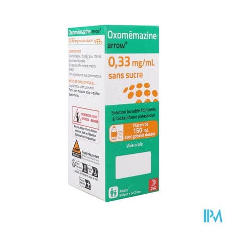 OXOMEMAZINE 0,33MG/ML ARW S/S150ML — Pharmacie Du Vieil Abreuvoir