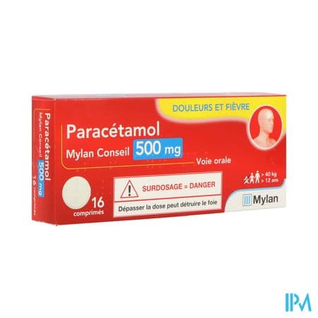 PARACETAMOL 500MG VTS CONS CPR16 — Pharmacie Belgrand Tenon