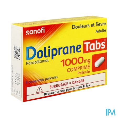 DOLIPRANETABS 1 000 MG CPR 8 — Pharmacie Jeanne
