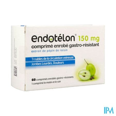 Endotelon 150mg Comprime Gastroresistant 60 — Pharmacie de la Gare Montparnasse