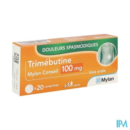 TRIMEBUTINE 100MG VTS CONS CPR 20