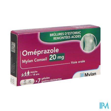 OMEPRAZOLE 20MG VTS CONS GEL 7 — Pharmacie Lafayette Bordeaux