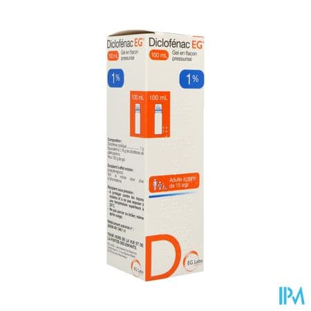 DICLOFENAC 1% EG GEL FL PR 100ML — Pharmacie du Grand Châtelet