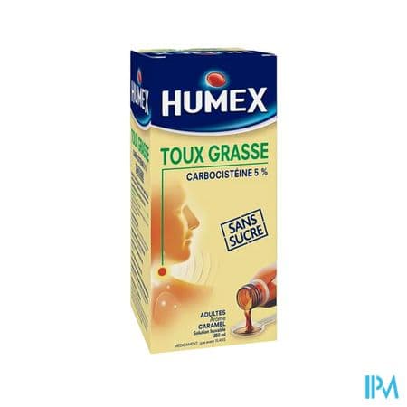 Humex Toux Grasse Adulte Sans Sucre Solution Buvable 250ml